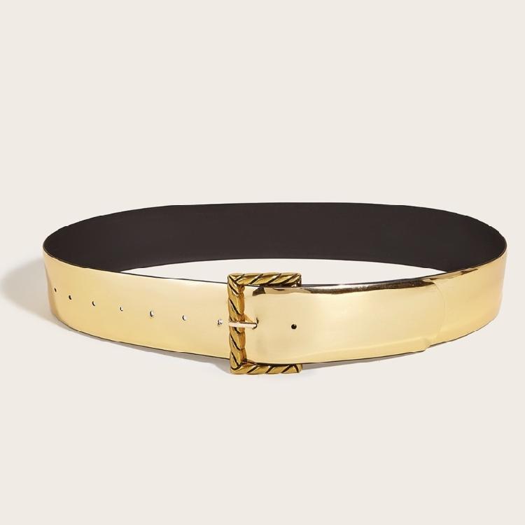 Female Belt Gold Color Glitter Waist Belt Decorative Belts for Womens Jeans