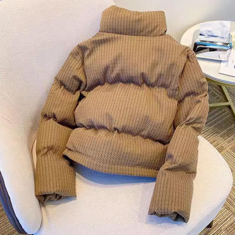 Chaqueta Casual de Moda Top Corto Cálido Engrosado para Mujer