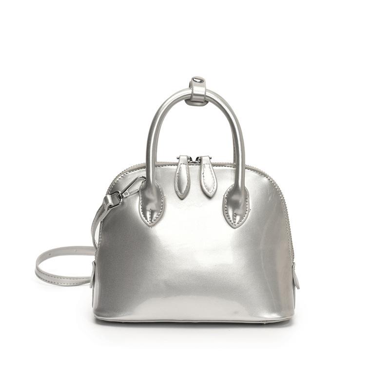 New Fashionable Versatile Handbag Glossy Solid Color Casual Shoulder Messenger Bag