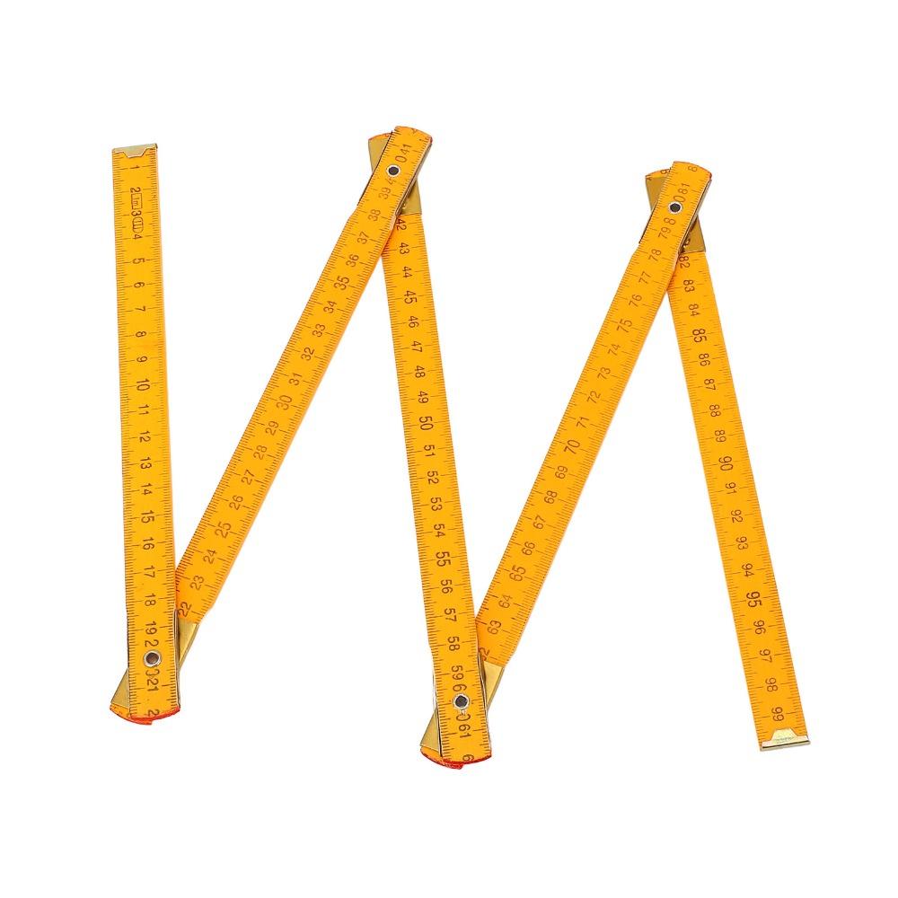 2pcs Five Fold Design Folding Yard Stick Portable Design Folding Measuring Stick For Carpenter
