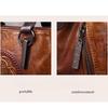 Vintage Chinese Style Shoulder Crossbody Bags for Women Embossing Print Tote Bags Large Capacity Multi-Pocket Soft Handbags
