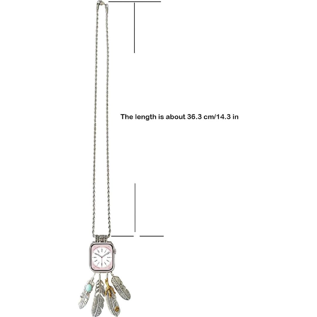 

Адаптер-подвеска для ожерелья, совместимый с Apple Watch, цепочка-шнурок с закруткой для iWatch Series 8/7/6/5/4/SE/9 38 40 41MM