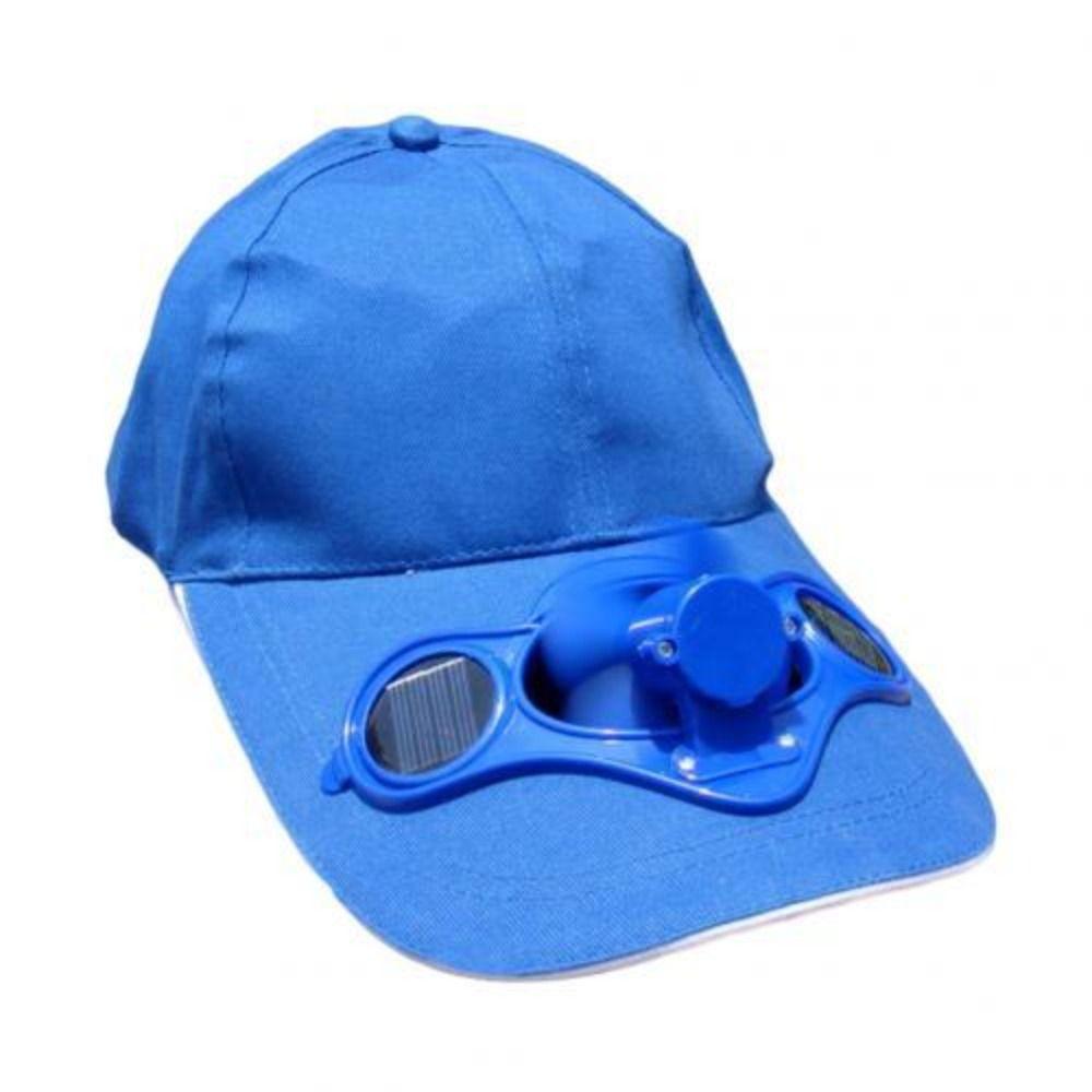 

Sun Protection Solar Fan Cap Breathable Baseball Cap Summer Fan Sunhat Outdoor Activities синий