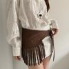 Cowboy-Stil Quasten-Hüftgürtel Fransen Dreieck Po-Vorhang Elegante Miniröcke Kleid Gürtel
