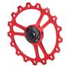 MEIJUN 17T Ceramic Rear Derailleur Guide Wheel Aluminum Alloy Rear Derailleur Pulley Wheel for Road Mountain BikeRed