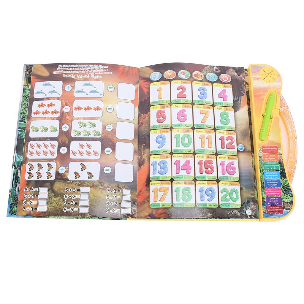 Electronic Learning Book Cartoon Pattern Interactive Sound Book for Baby Over 3 Ages Gift