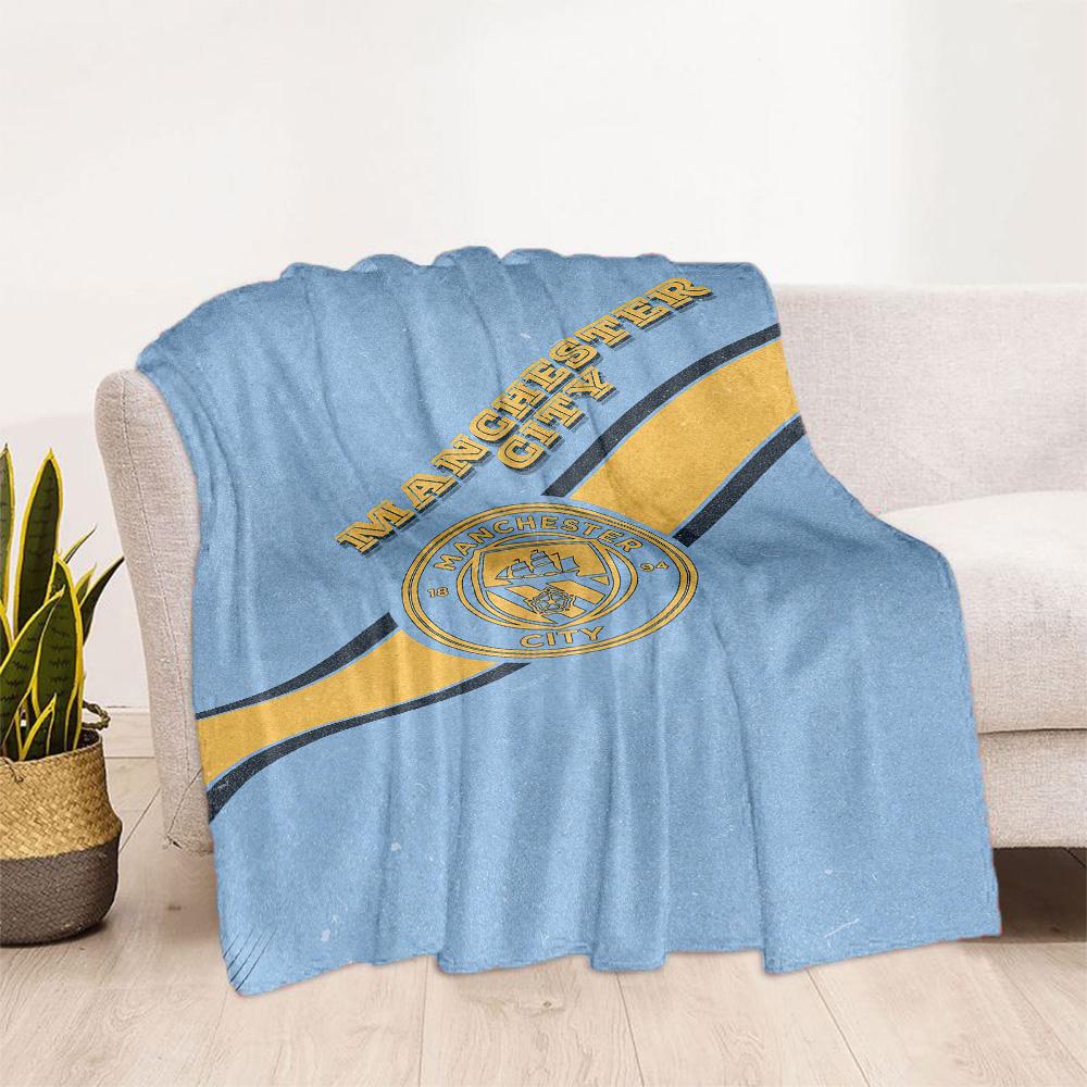 Manchester City Blanket Durable Comfort Perfect For Office Sofa Seaside For All Occasions Digital Print Unique Gift For Family And Friends Camping