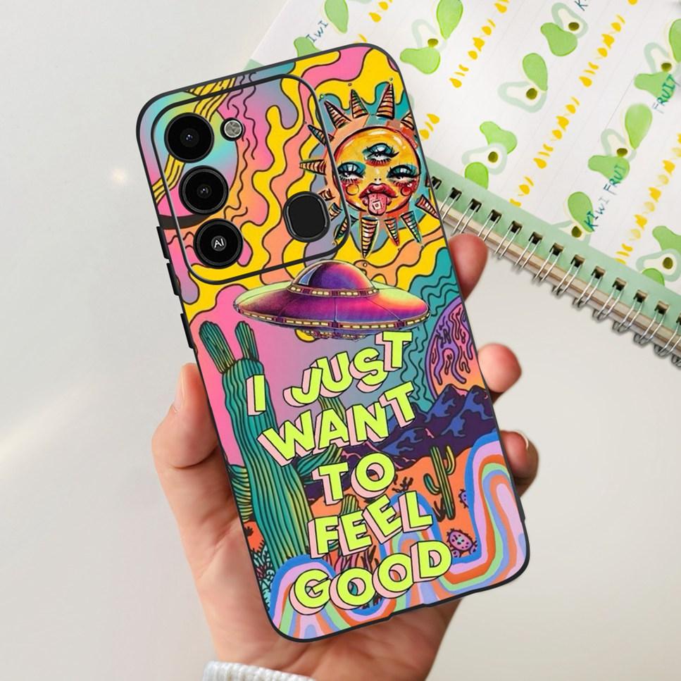 For Tecno Spark GO 2022 Case KG5 Soft Silicone Cute Cat Phone Cover For Tecno SparkGO 2022 6.52" Luxury Love Flower Cases Funda