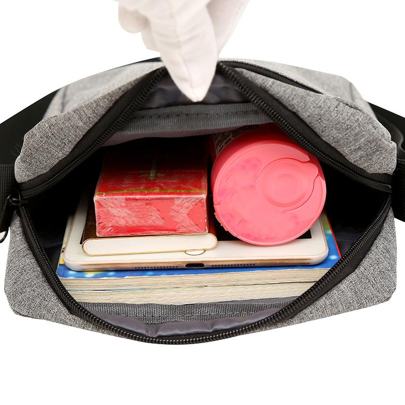 Men'S Shoulder Bag Mobile Phone Bag Simple And Durable Oxford Cloth Light And Large Capacity Commuter Travel Slung Small Bag.