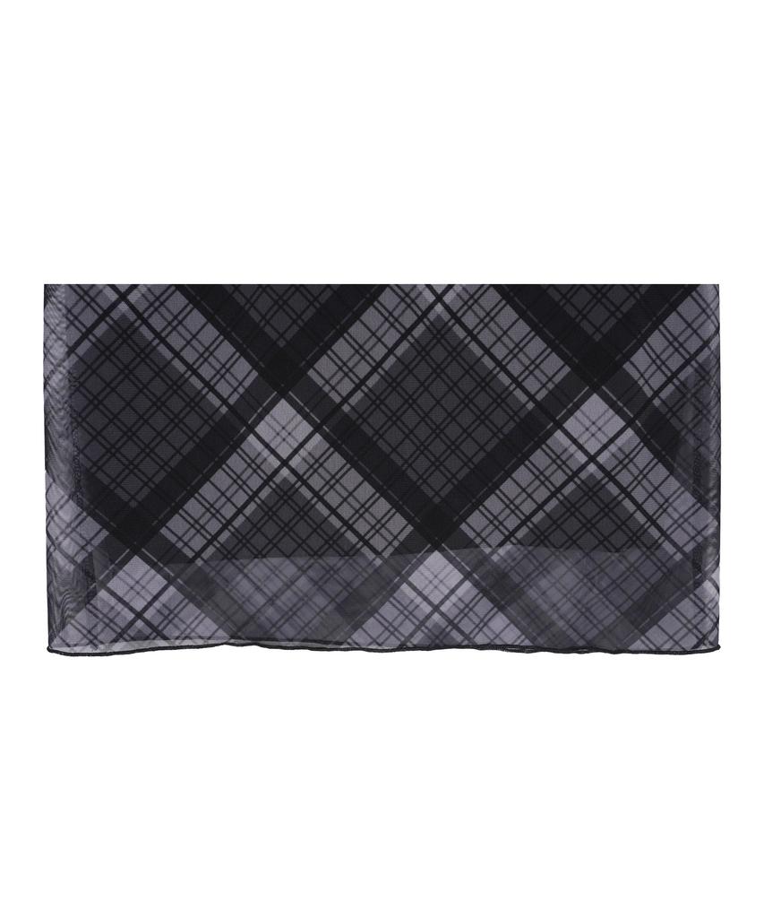 High School Disco Check Midi Skirt_Black