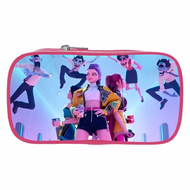 Vlastní růžový K-Pop Dívčí pouzdro na tužky Lovce démonů pro žáky základní školy