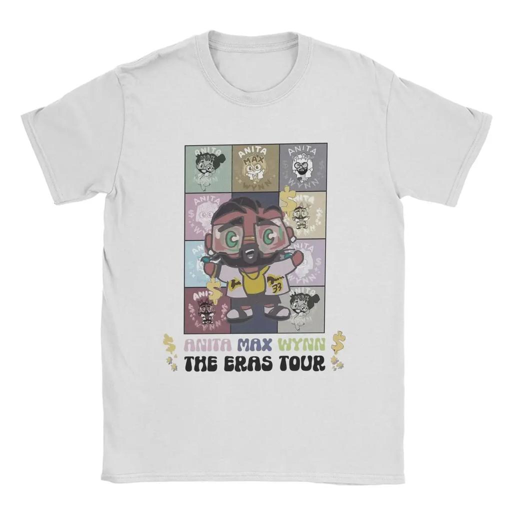 Anita Max Wynn The Eras Tour T-Shirt Herren Reine Baumwolle Freizeit T-Shirt Rundhals T-Shirt Kurzarm Tops Bedruckt