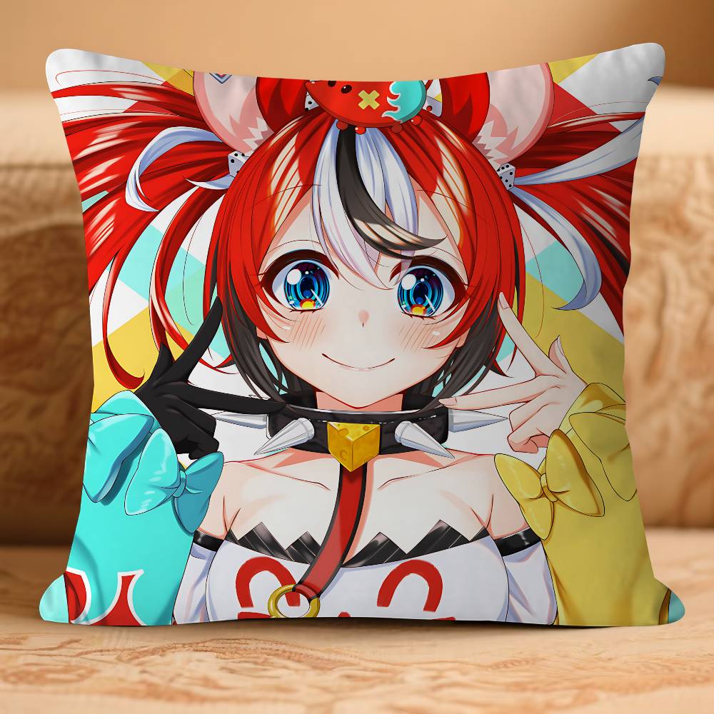 Anime H-Hakos B-Baelz-HololiveS Pillow Case Removable Washable Cushion Cover – All-Season Soft Linen