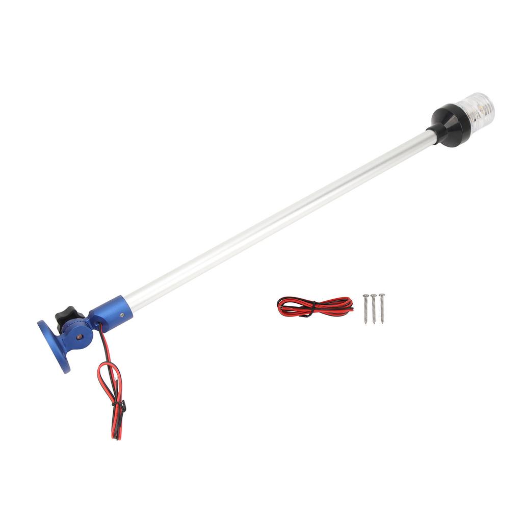 24in Boat   Light 360 degrees  All Round Rotating LED Stern Pole Light Aluminum Alloy Base for Yachts Marine