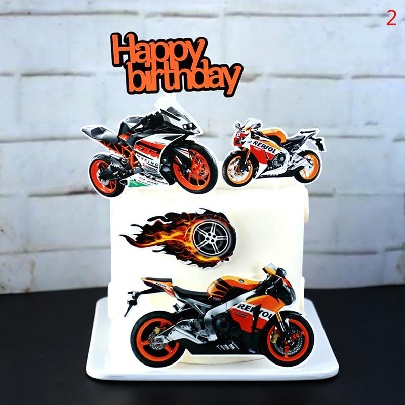 Racing taartdecoratie, 25 stuks kinderverjaardag, race-themafeest