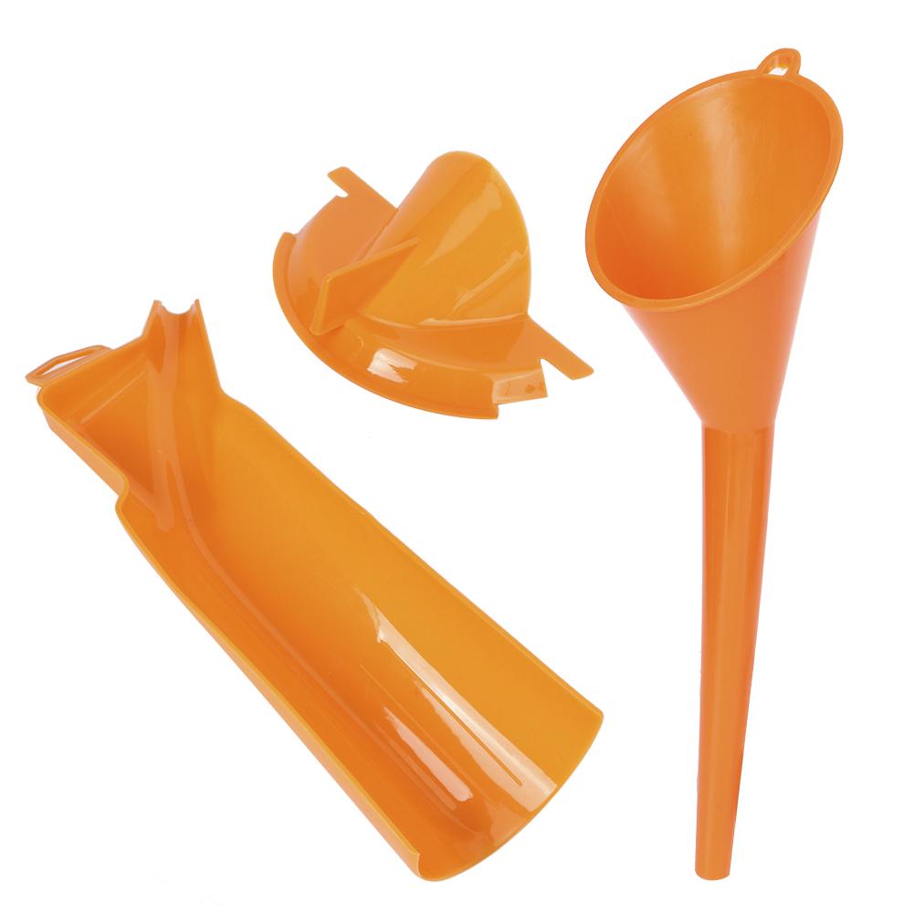 Motorcycle Drip Free Oil Filter Funnel Kit Set Practical Accessory(Orange )