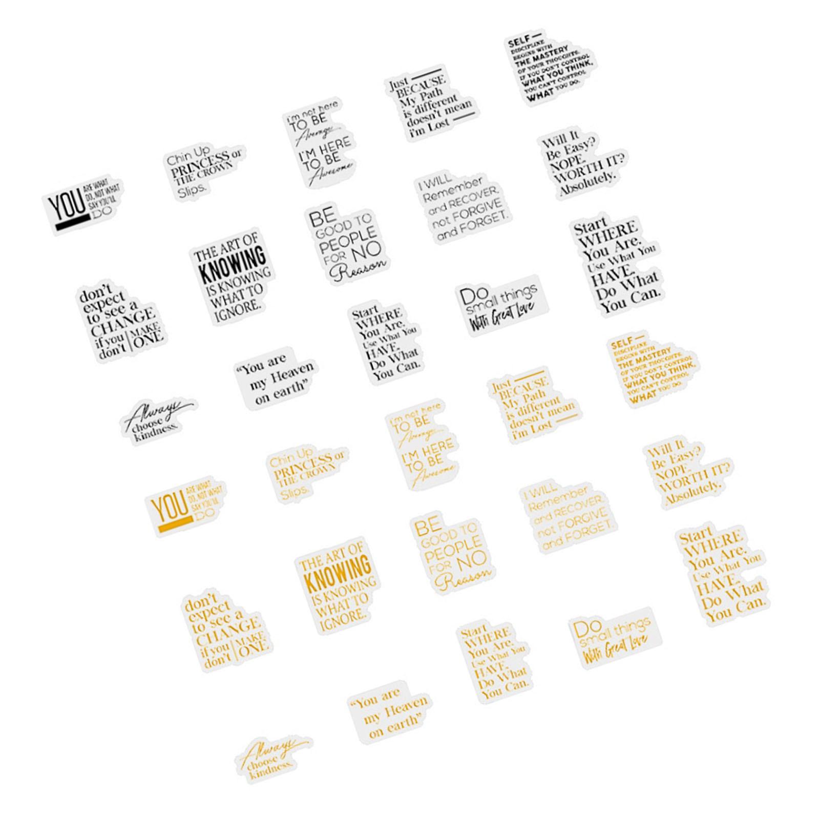 

30Pcs Vintage English Poetry Series Sticker Beautiful Day PET Stickers for Scrapbooking Poetry and The Distance