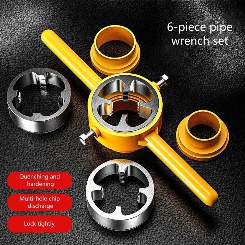 7Pcs PVC Pipe Threader PVC Thread Maker Tool for Electric Drill PVC Threader