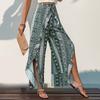 YYFS Women's Fashion Casual Geometric Print High Waist Trousers Pants & Capris