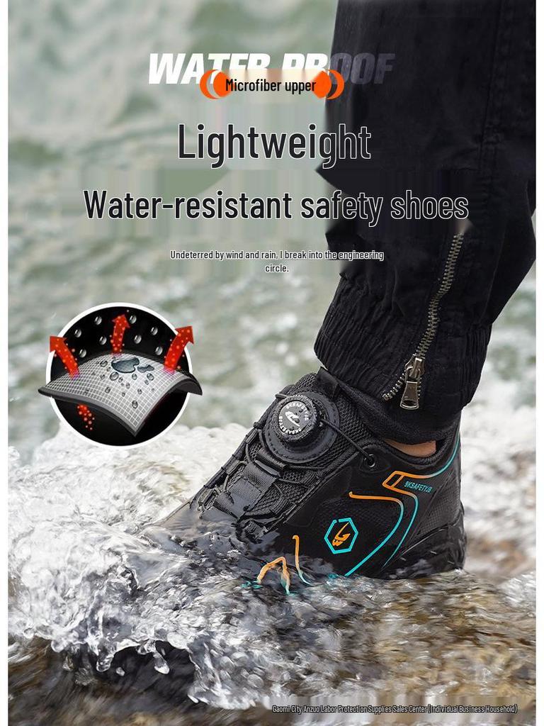 Durable Non-Slip Steel Toe Safety Shoes - Anti-Smash & Puncture Resistant, Comfortable for Long Wear