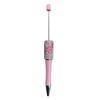 Decorative Beaded Pen Diamond Beadable Pens, Bling Rhinestone DIY Plastic Bead Pen, Crystal Cute Shaft Black Ink Ballpoint Pens for Decorations Office
