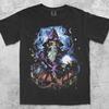 Wizard & Dragon Vintage 90s Fantasy T-Shirt, Retro Gothic Magic Sorcery Tee, Enchanted Medieval Mystic Graphic Shirt, Mystical Wizard Gift