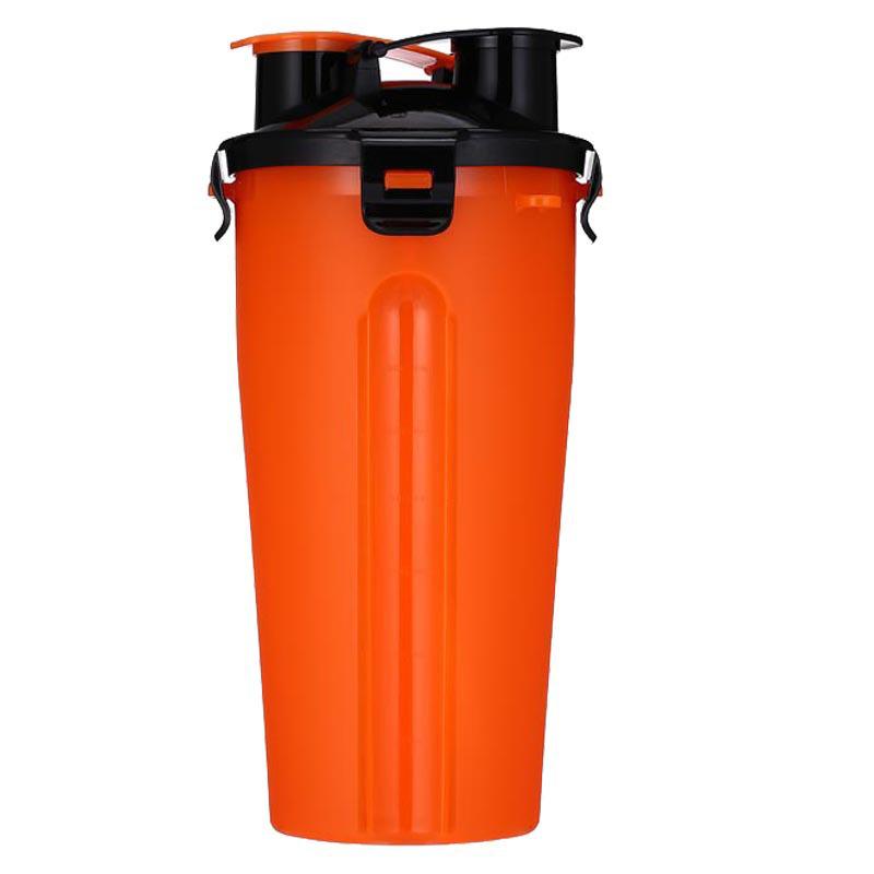 Tragbare Haustier-Futter- und Wasserflasche mit faltbarer Schüssel
