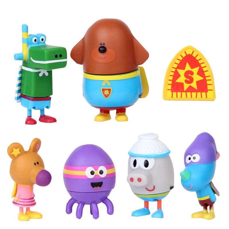 

Anime Doll 6pcs Hey Duggee Action Figure Animal Badge Kids Christmas Toy Gift
