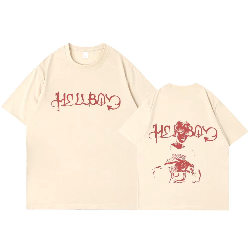 Unisex Rapper Lil Peep Crybaby Hellboy T-skjorte Vintage Hip Hop T-skjorte Dameklær Mote Kortermet T-skjorter Topper