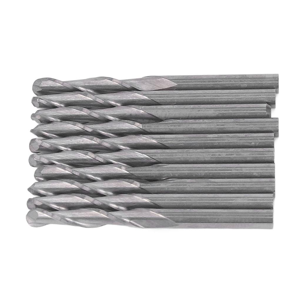 Kugelfräser-Satz Bits HSS CNC Spiral-Kugelnase Fräser zum Gravieren Schruppen Holz 18in