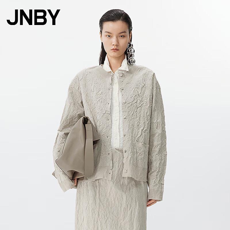 

JNBY 2025 Spring Loose Round Neck Open Front Knit Cardigan XS