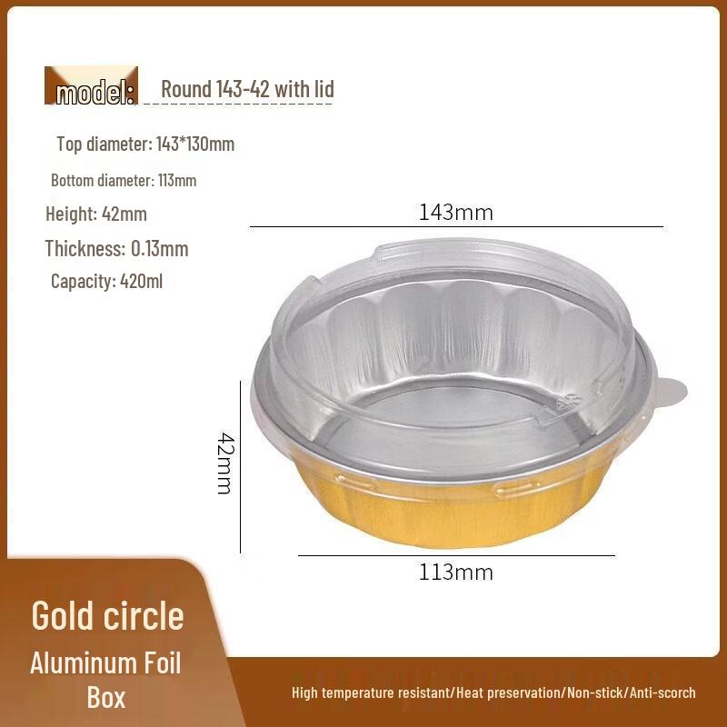 Disposable Round Food-Grade Cake Boxes with Lids