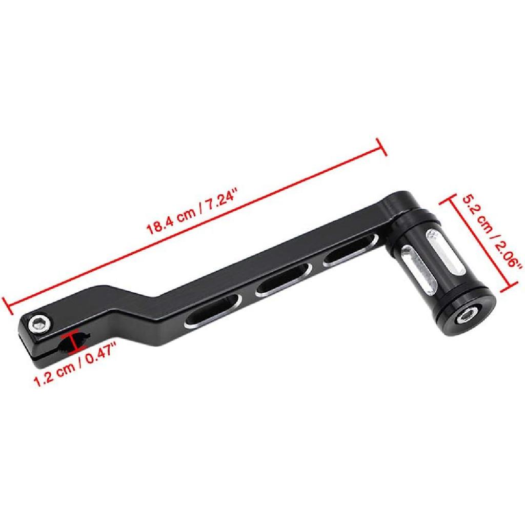 DreamSeek Heel Toe Gear Shift Lever + Shift Peg for Harley FL Softail/Touring, Road King, Street Glide/Tri Glide Trikes - Shifter Lever (Black)