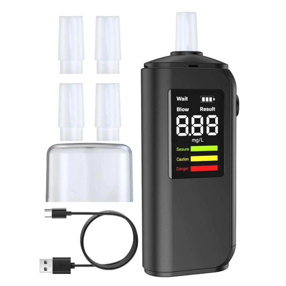 Accuracy Breathalyzer Analyzer LED Digital Display Portable Blow Breathalyzer  Car Accessories