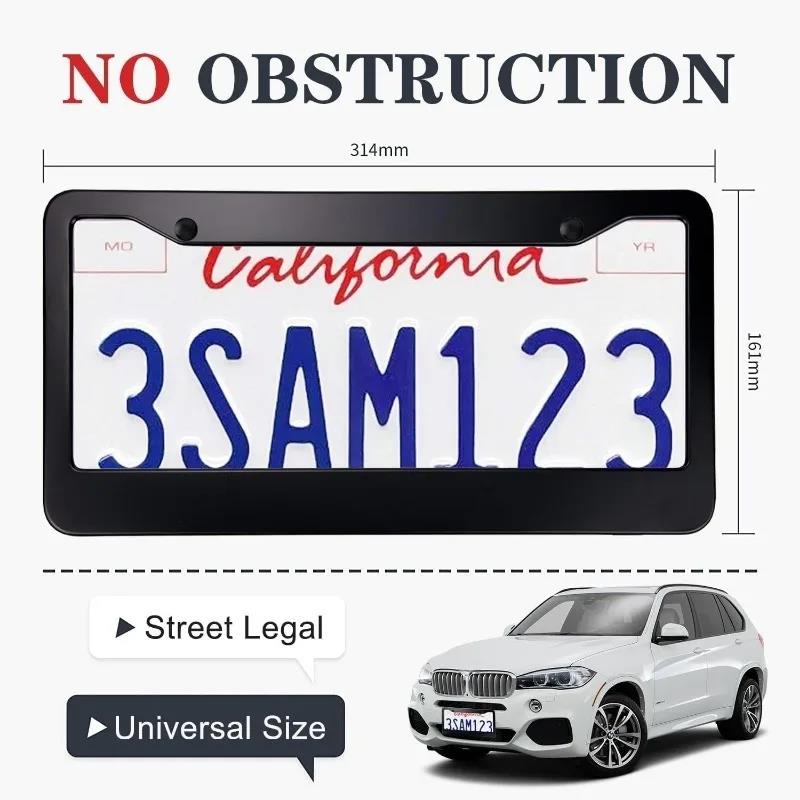 1/2Pcs Stainless Steel License Plate Bracket Bracket Car Label Frame Universal License Plate Frame American License Plate Frame License Plate Covers