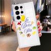 Case for Samsung Galaxy S26 S22 FE Note 20 Ultra 10 S20 Plus S21 S23 Ultra S25 Edge S24 Phone Cover Fruit Letters