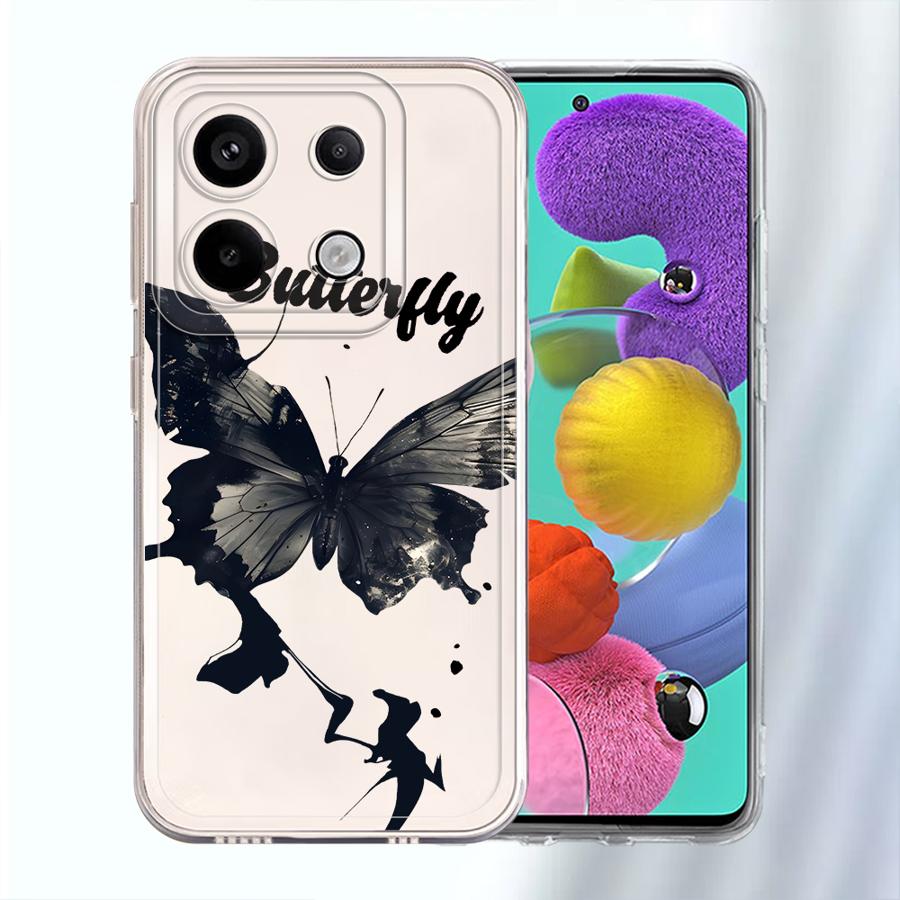 

Pretty Butterfly Soft Phone Cover Case for Xiaomi Redmi Note 14 Pro Plus 11 9 10 Note 13 11S 12 12S 10S 14C A4 13C Redmi Note 11 Pro 4G