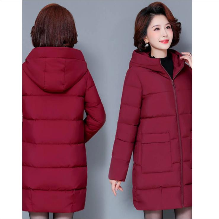 Thiened Large Size Down Cotton Jaet Winter Clothes for Middle-Aged and Ly People Andmother Sle Coat Outerwear