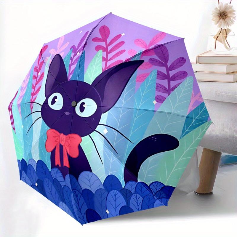 1pc Cat Garden Automatic Open/Close Umbrella, Portable Folding Umbrella for Travel, Themed Events, It Is Suitable As a Gift for Various Festivals, Out