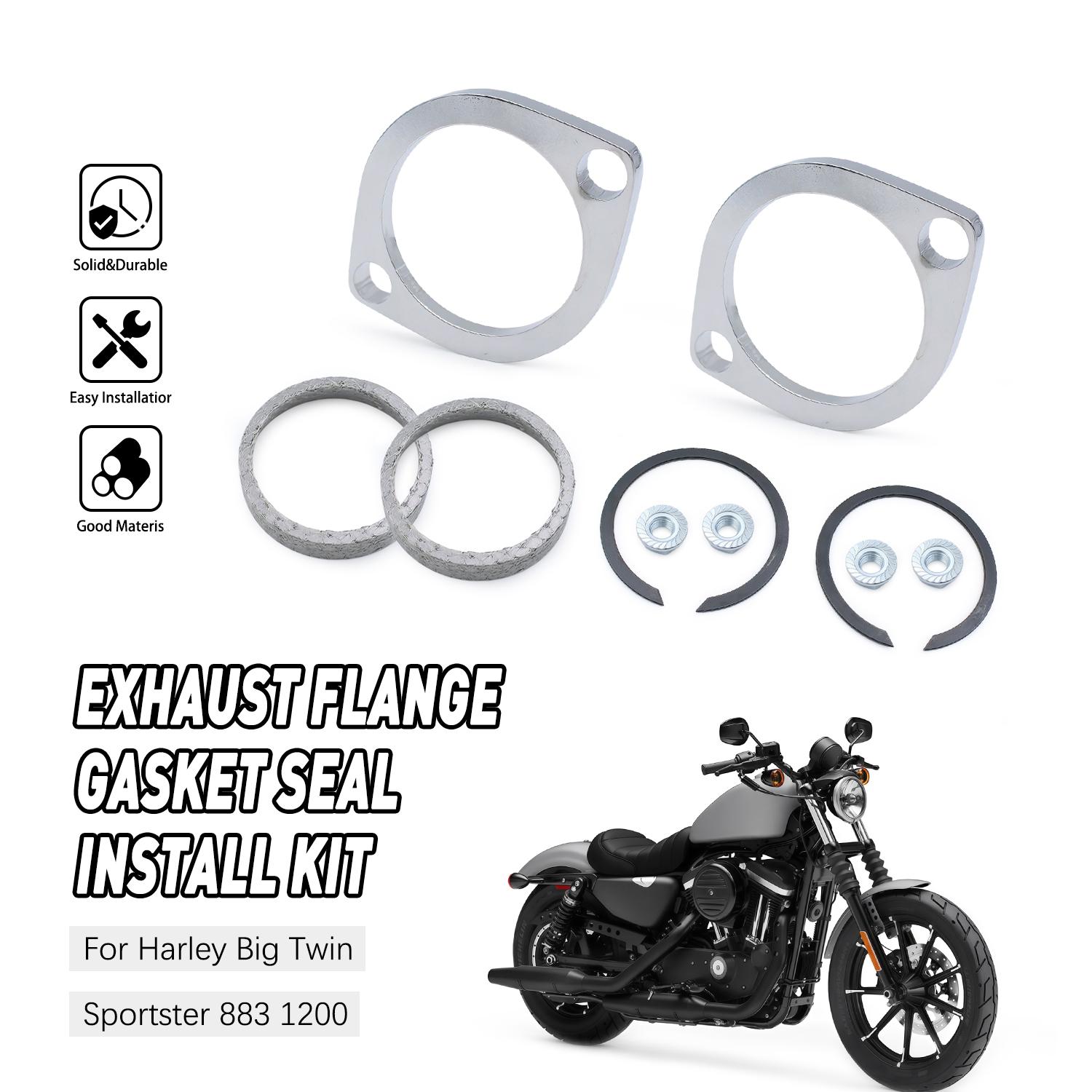 Motorcycle Parts Exhaust Port Pipes Torque Cone Gasket Seal Kit Exhaust Gasket Seal Installer Tool For Harley Sportster 883 1200 Header