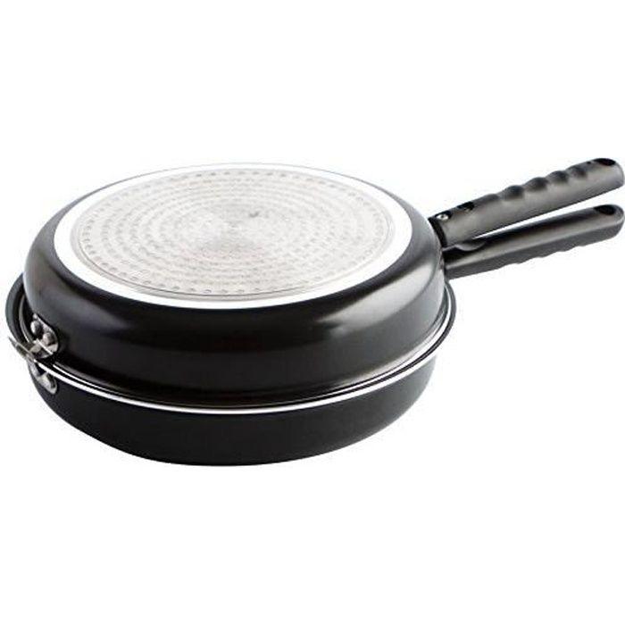 Poêle Double pour Tortilla - QUID - Noir - 28 cm - Aluminium - Anti-adhésif - Sécurité