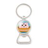 Adorable Cartoon Cat Time Gem Bottle Opener Keychain Cute Creative Car Accessory