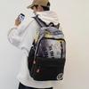 New Student Backpack Korean Edition Fashion Trend Alphabet School Bag Casual Large Capacity Travel Backpack