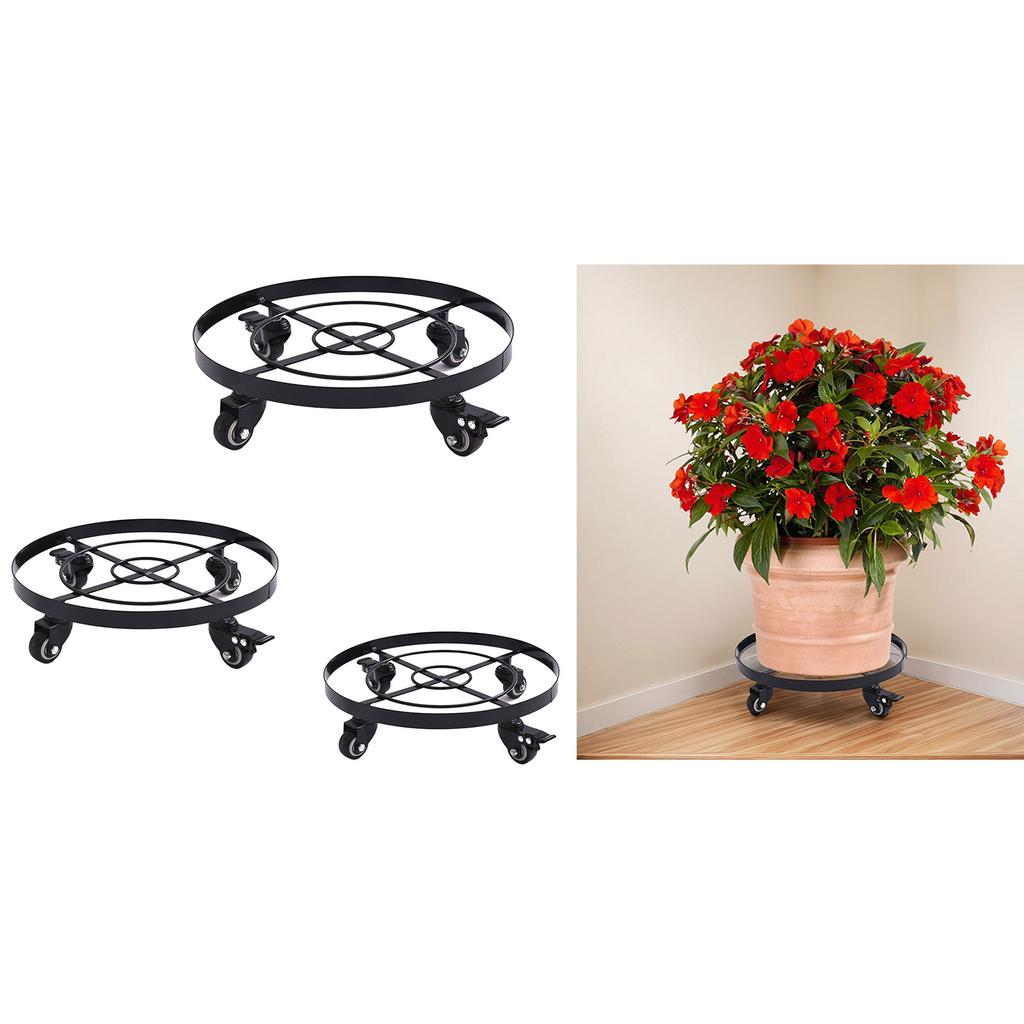 Heavy Duty Plant Pots Stand Trolley for Easy Movement of Large Pots and Planter with Brake Wheels Indoor and Outdoor Use