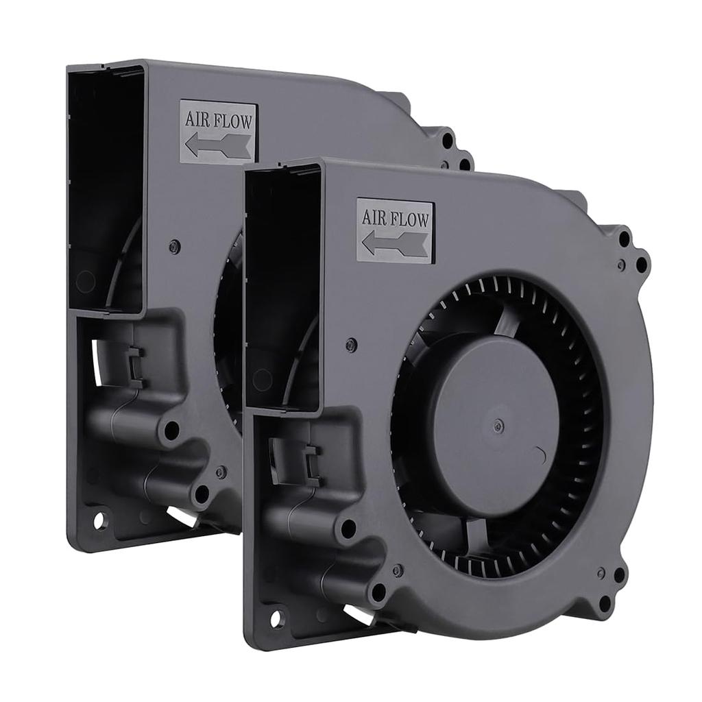 GDSTIME Sirocco Fan 2PCS 120mmx32mm 12V DC Cooling Blower Exhaust Fan for Equipment Cabinet Cooling 2-Pin Fan