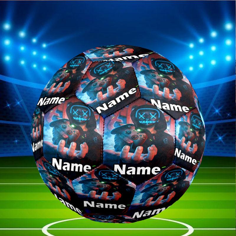 Custom Name Personalized Game On Print Size 5 Soccer Ball Training & Match Football, for Team, Kicking, Gift for Football Enthusiasts