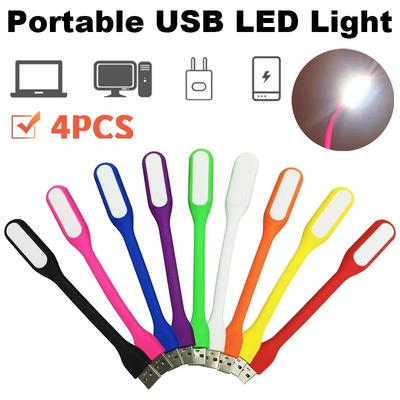 4PCS Mini USB LED Light Portable Book Reading Light LED Night Light DC 5V Foldable Eye Protection Lamp For Power Bank Computer