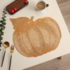 Nordic Style Hollow PVC Pumpkin Placemat - Waterproof, Oilproof, Heat-Resistant Decorative Mat