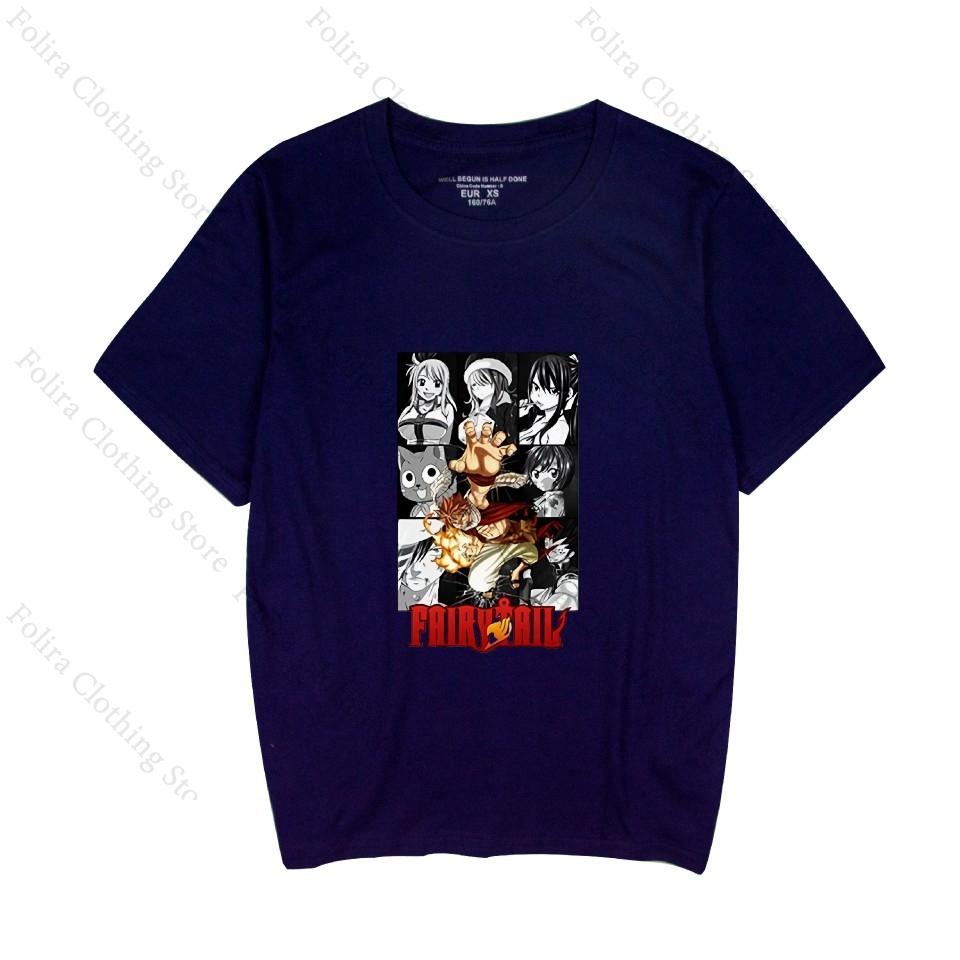 

Anime Fairy Tail Series Print Tshirt Cotton Summer Tops Short Sleeve Tee Unisex Tshirt Women Tshirt Clothes Streetwear Tshirts S