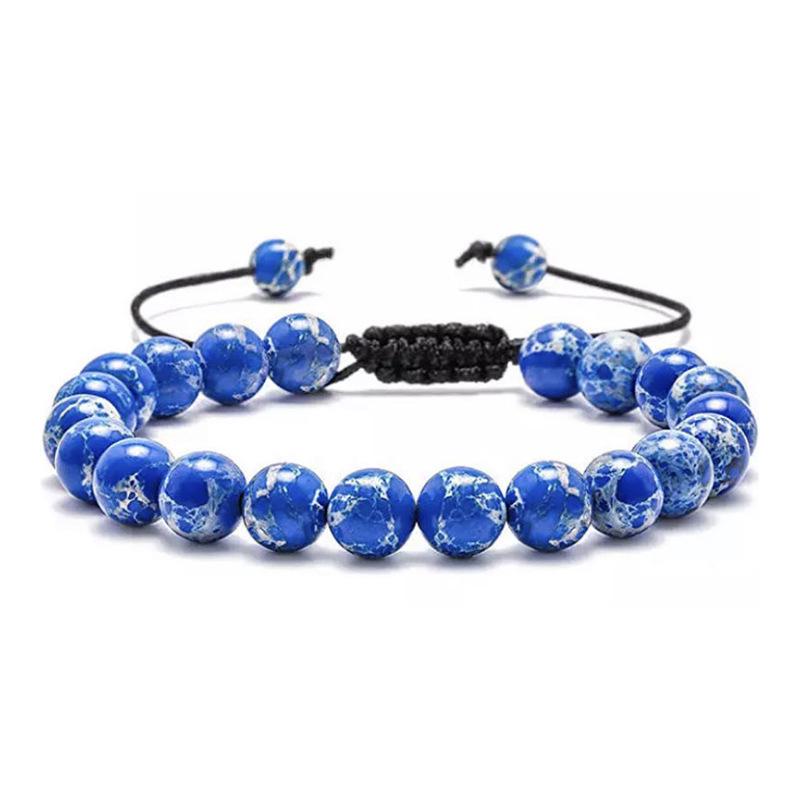 Multicolor Alloy & Volcanic Stone Yoga Bracelet with Turquoise & Tiger Eye Beads